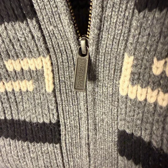 Pendleton WOMEN'S WESTERLEY CARDIGAN Grey and Black Size Medium Womens - Picture 6 of 9